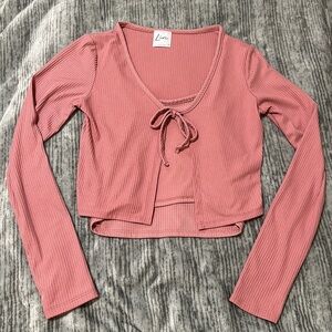 Livi by Olivia Rae Pink Tank And Cardigan